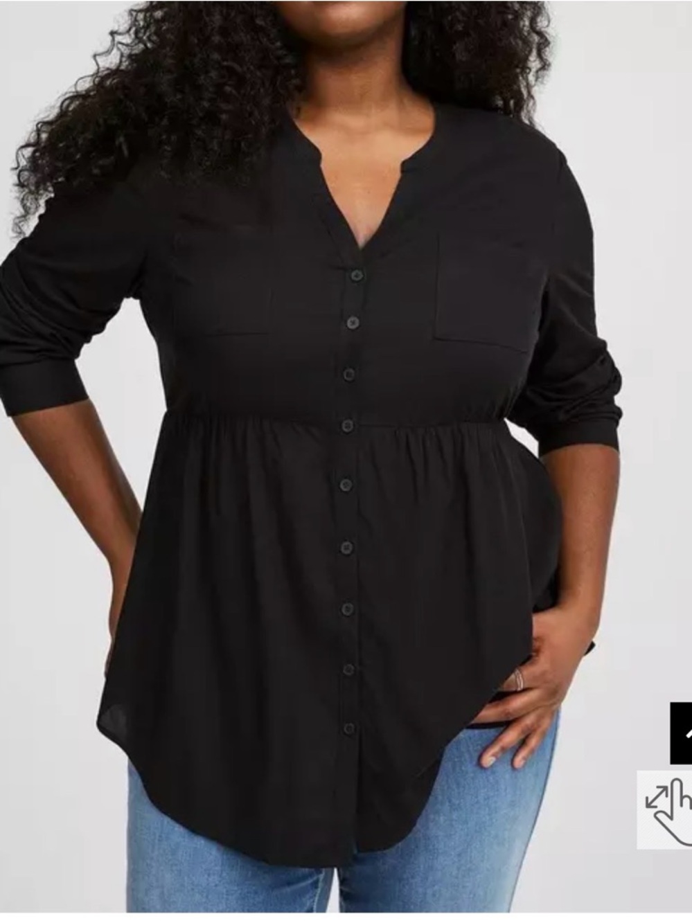 Torrid Black Emma Babydoll Tunic Size 4x (26)